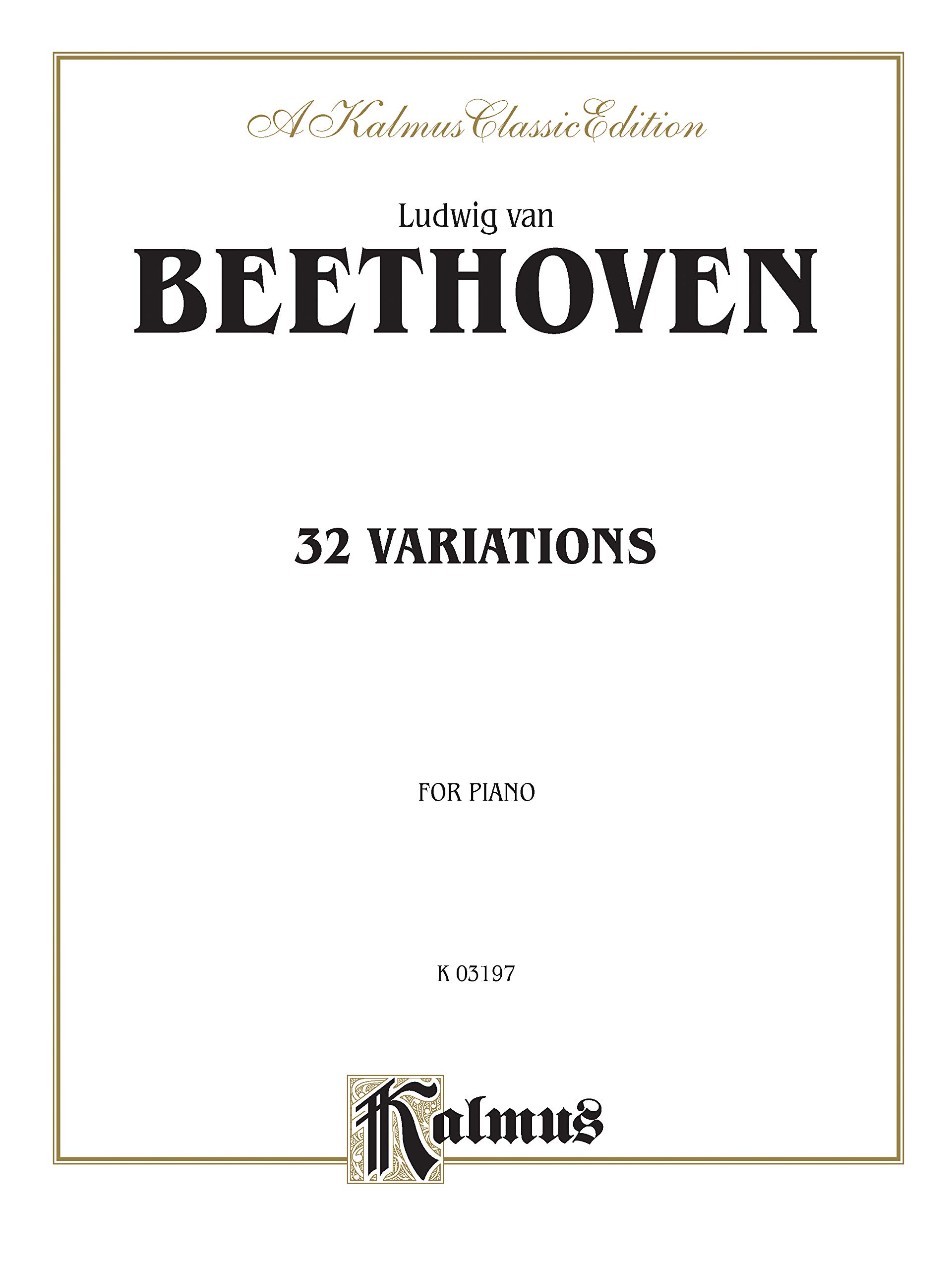 Beethoven 32 Variations piano musique classique soliste partition