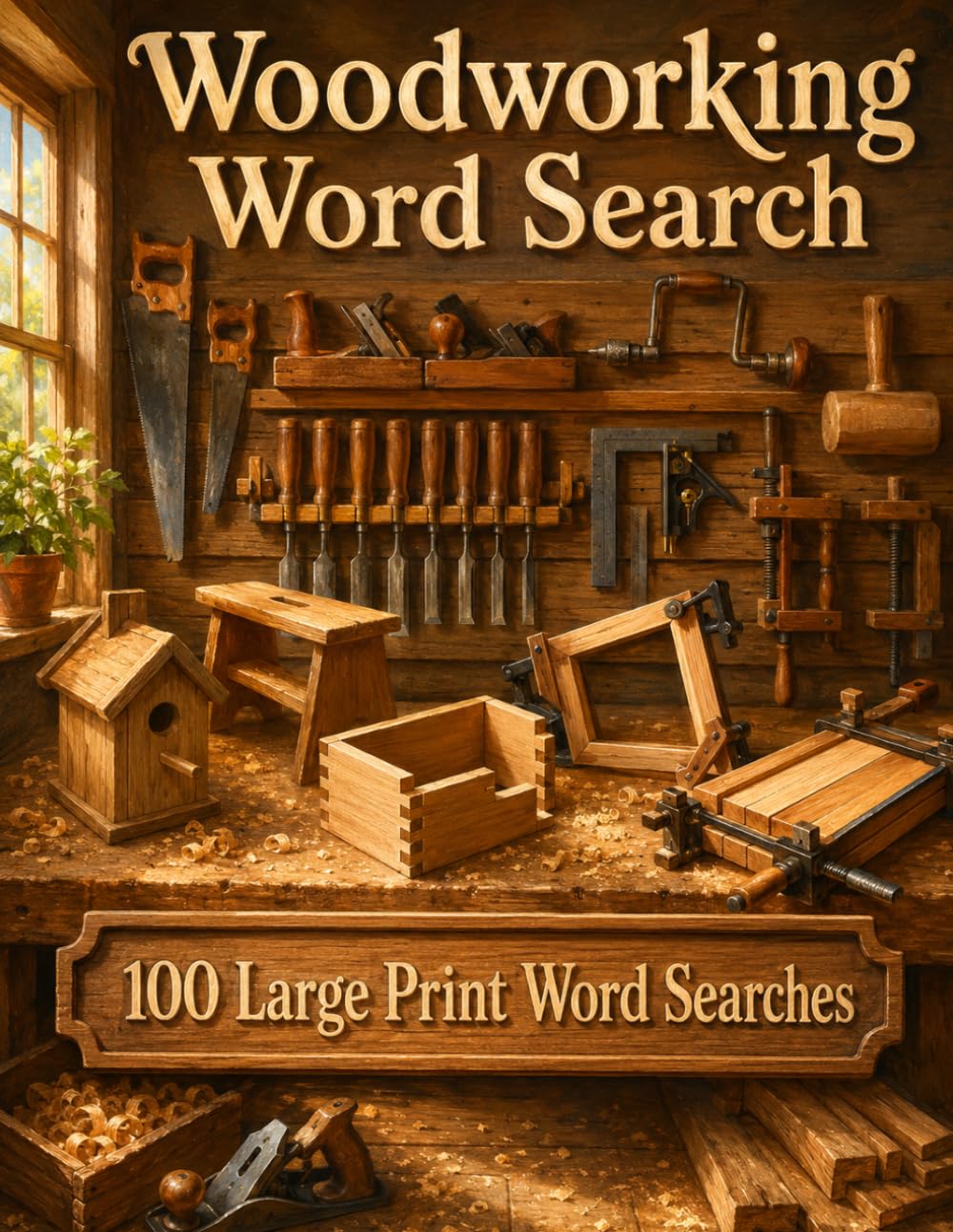 Woodworking Word Search: 100 Large Print Puzzles for Woodworkers, Weekend Hobbyists, and Anyone Who Loves Working with Their Hands (Hobbies and Pastimes)