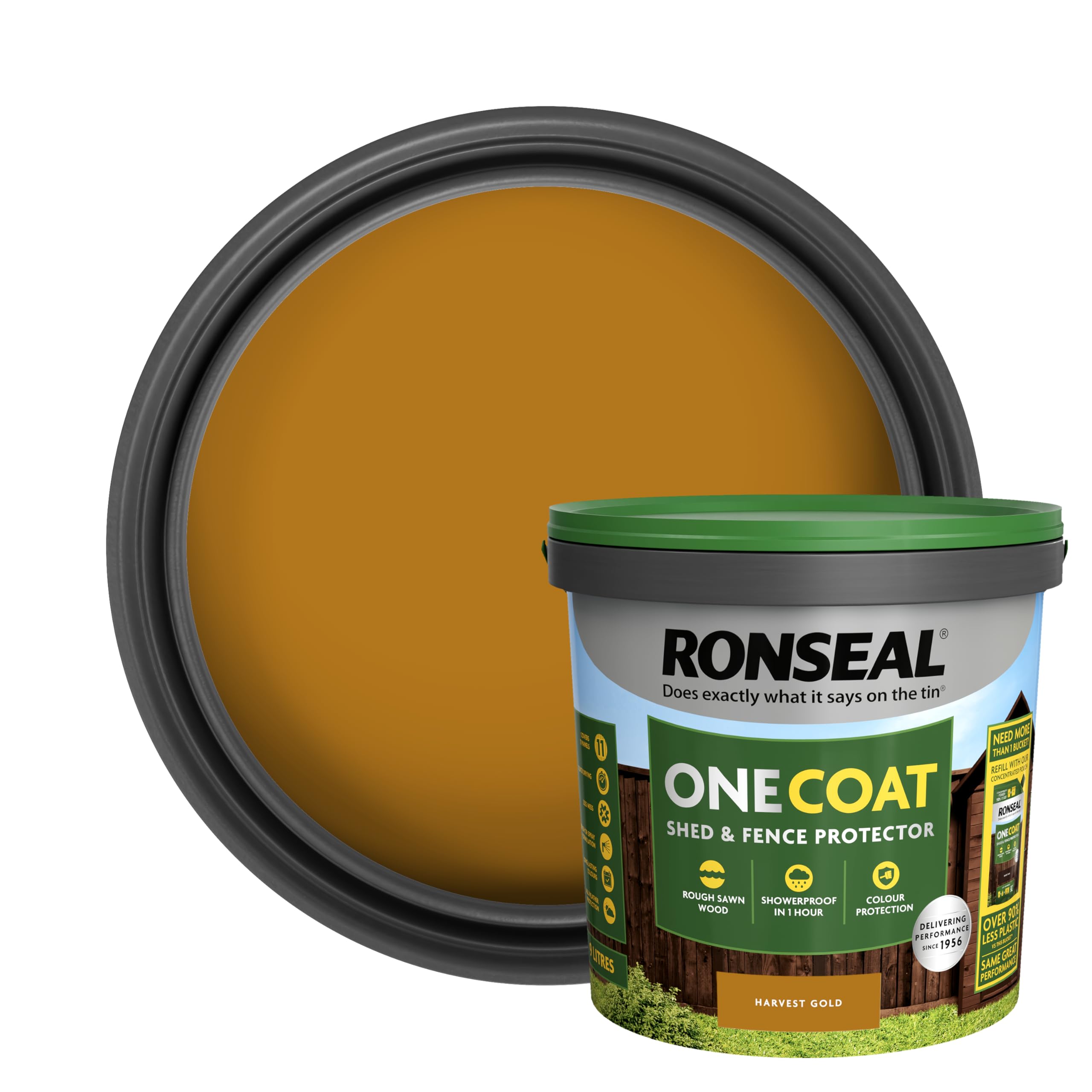 Ronseal One Coat Shed and Fence Protector Harvest Gold 9L
