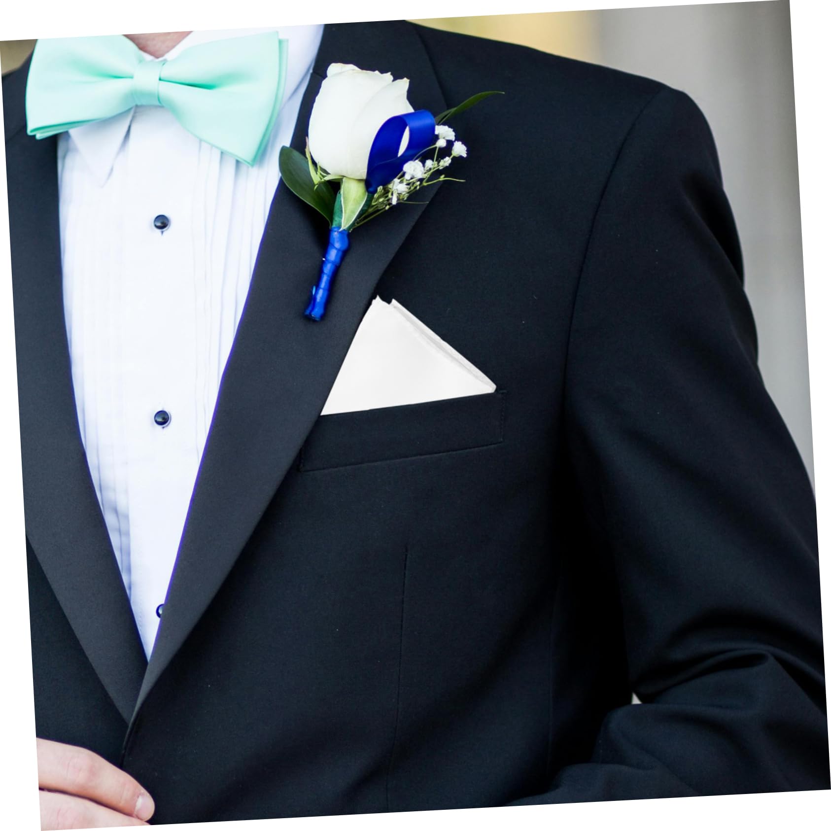 FOMIYES Men's Silk Pocket Square Orange Handkerchief for Suit Decorative Accessory for Business Wedding Party