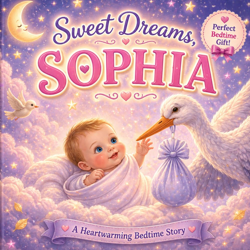 Sweet Dreams, Sophia: A Personalized Bedtime Picture Book for Girls Named Sophia | Gentle Sleep Story for Babies, Toddlers & Preschoolers (Three Hearts Personalized Book Series (SOPHIA))