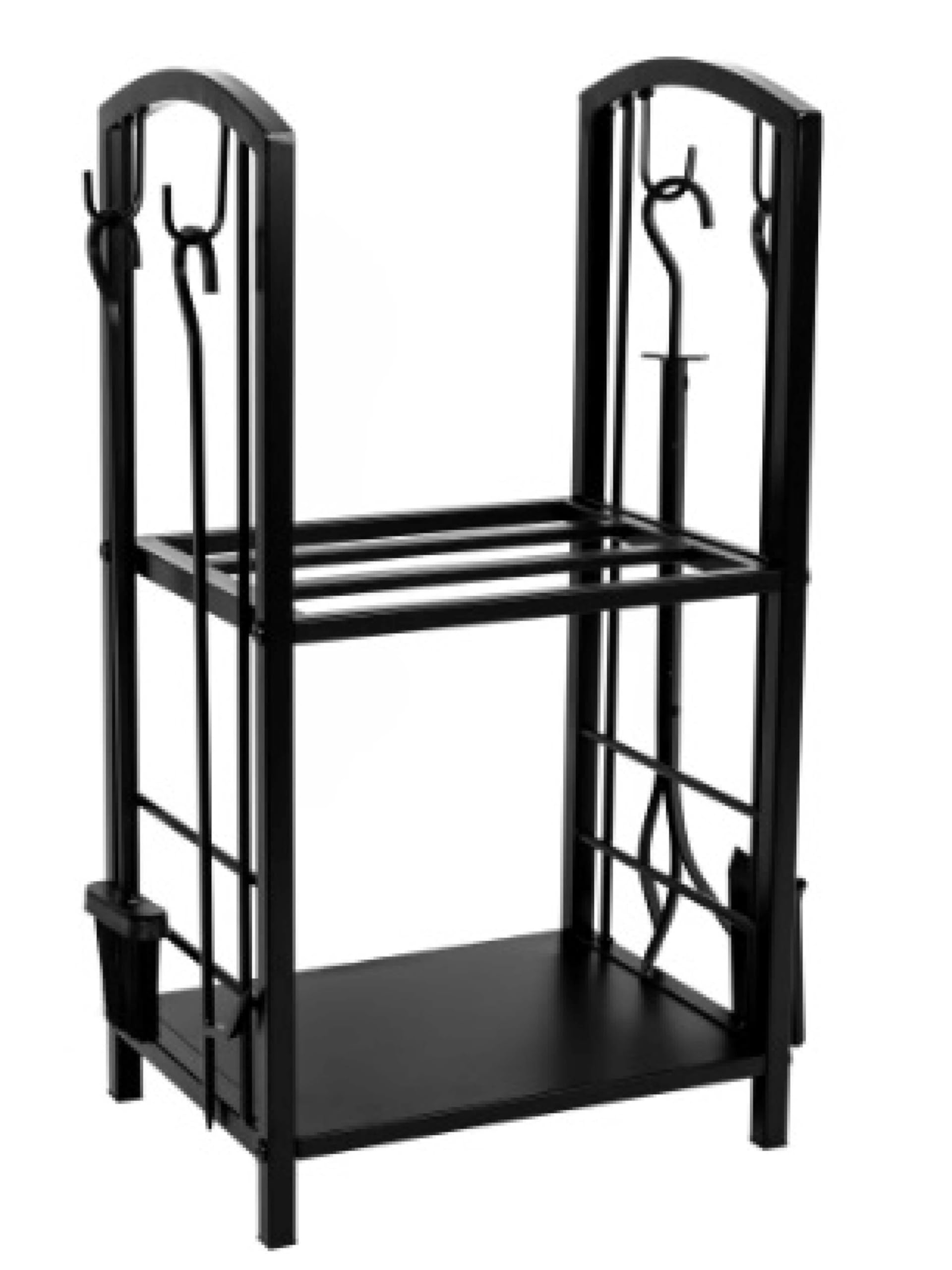 Kaminholzregal mit Kaminbesteck 4tlg 2666
