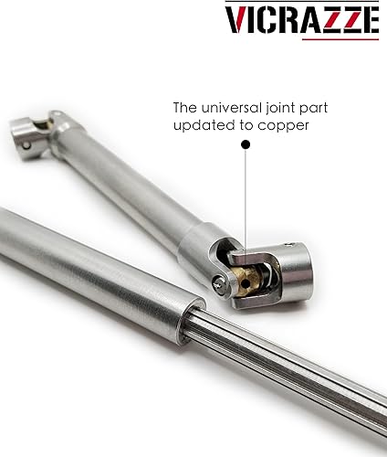 Miniatura 3 de VICRAZZE Eje de transmisión de acero inoxidable de 4.409-6.496 in y 5.433-8.386 in para 1/10 RC Crawler Traxxas TRX6 Axial SCX10 Wraith Capra D90