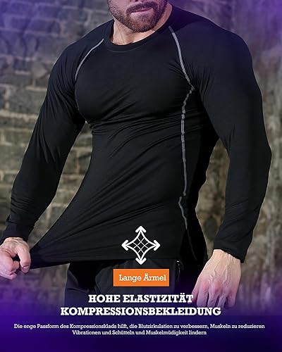 Miniatura 5 de BOOMCOOL 5 piezas de ropa de gimnasio para hombres, conjuntos de entrenamiento