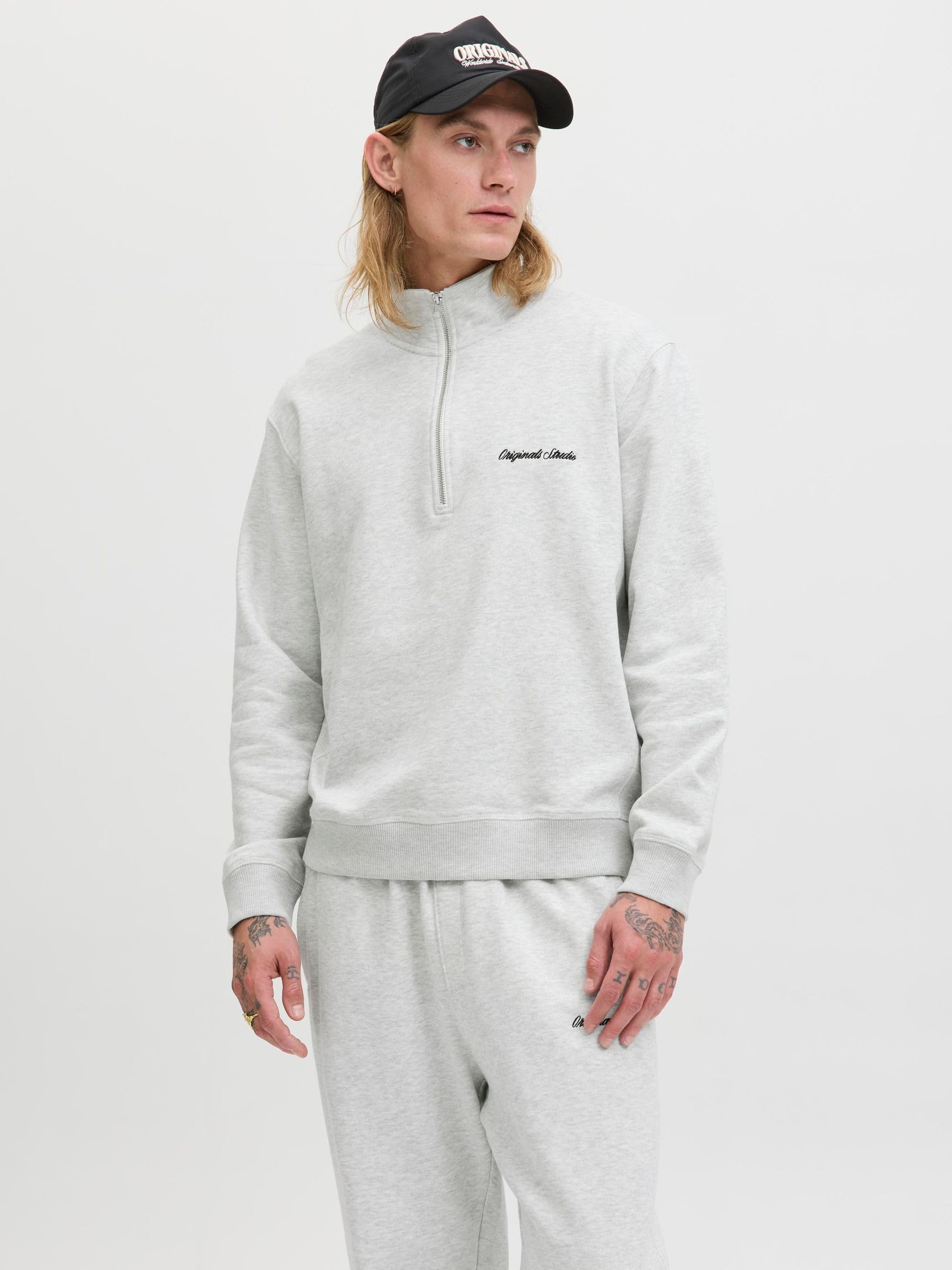 JACK & JONES Jornorrebro Emb Sweat High Neck Sn Jornorrebro Emb - Sudadera con Cuello Alto Hombre (Pack de 1)