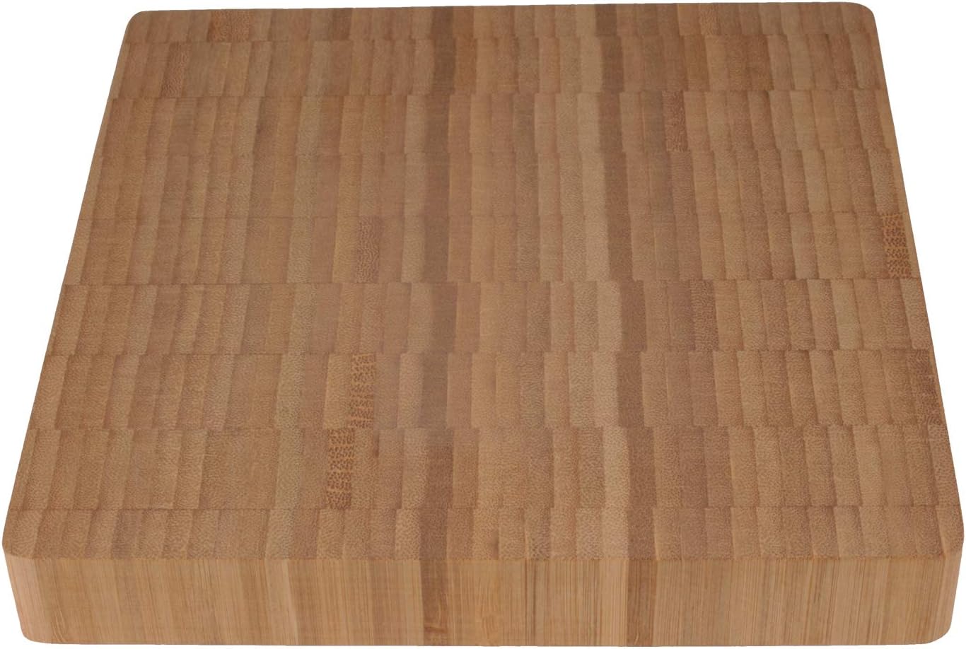 BambooMN Premium Bamboo End Grain Kitchen Cutting Board Flat - 7" x 7" x 1" - 100 Pieces