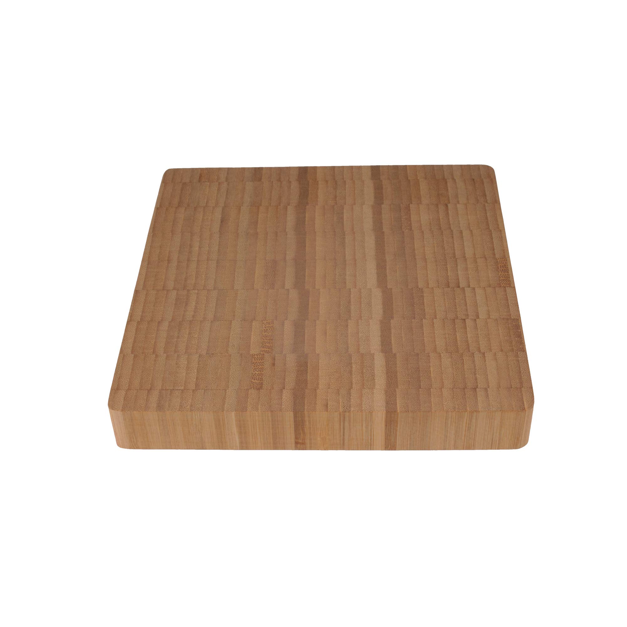 BambooMN Deska do krojenia o ziarnistości premium – 18 x 18 x 2,5 cm – 1 sztuka