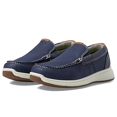 Florsheim Kids Crossover Moc Toe Slip On Jr. (Toddler/Little Kid/Big Kid) Boys Shoes Navy