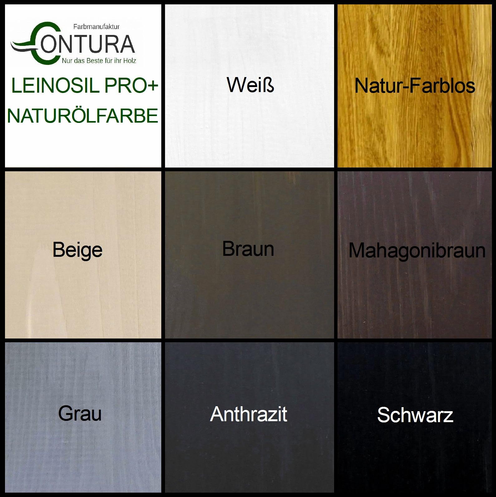 Contura Bio Wetterschutzfarbe Naturöl Fachwerk Haus Ölfarbe Öko Leinölfarbe Holz Farbe (Mahagonibraun, 1 Liter)