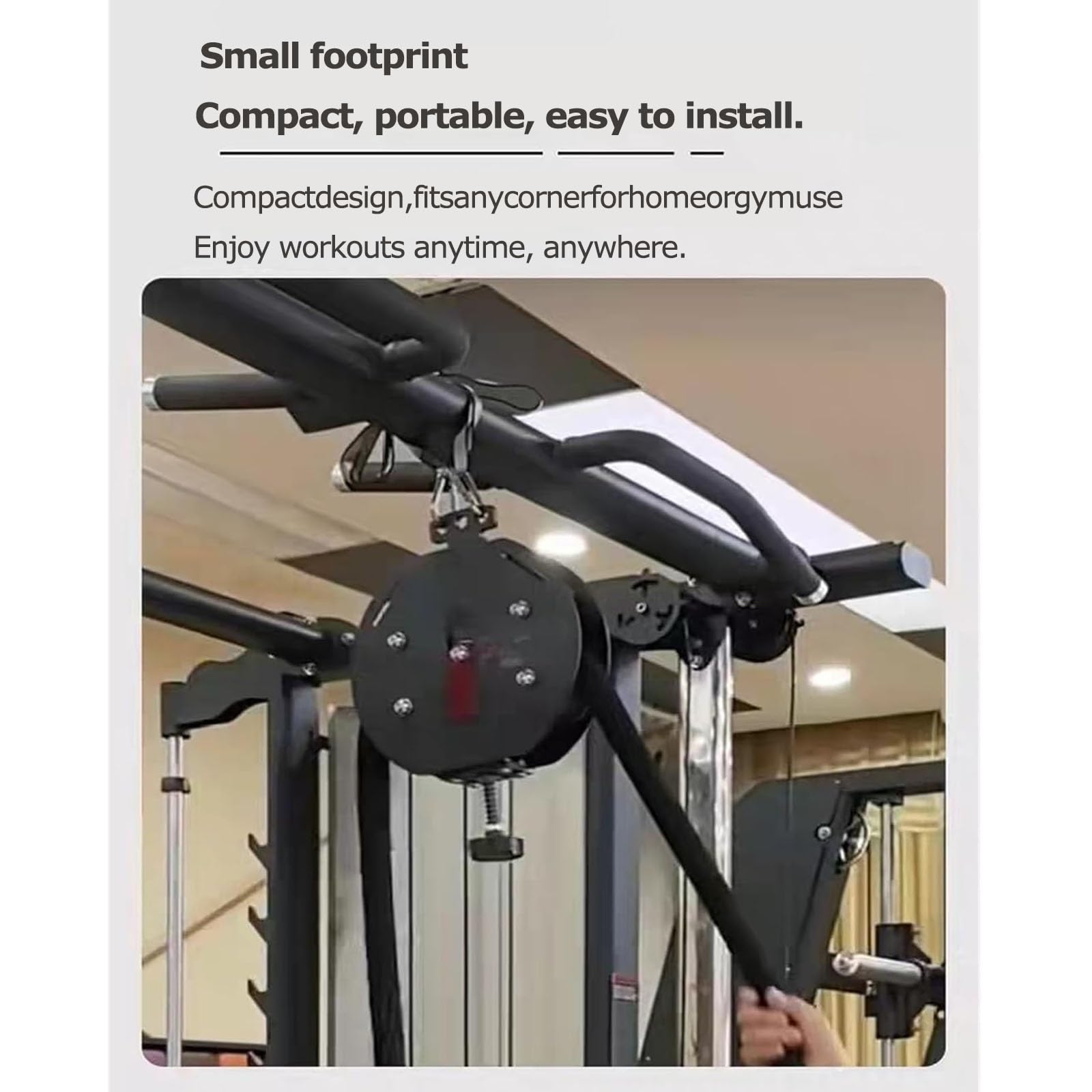 Máquina de Cuerda sin Fin for Gimnasio en casa, máquina de poleas de Cable, Sistema de poleas de Cable portátil, máquinas de poleas de Cable, Herramienta de Entrenamiento de Cuerpo Completo