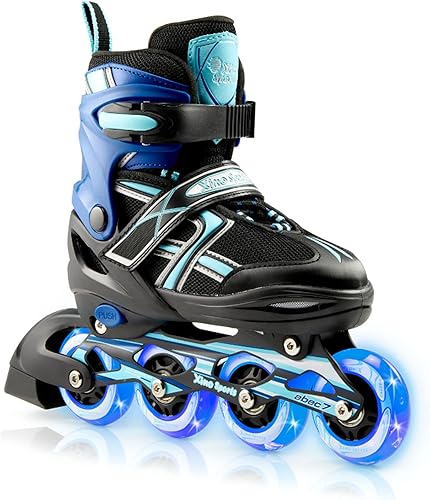 XinoSports - Patines en línea para niñas y niños, cuchillas ajustables con ruedas de iluminación LED, patines juveniles se pueden utilizar en