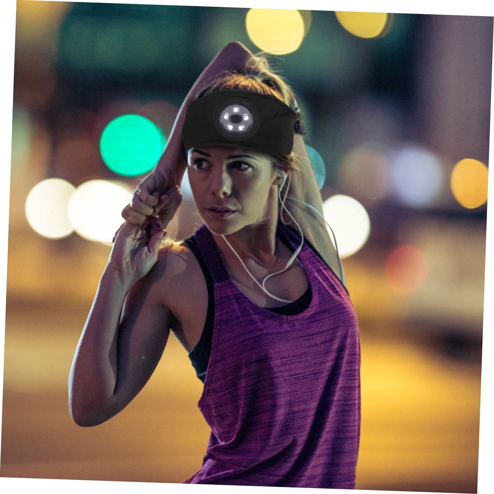 KOMBIUDA Fasce Sportive Elastiche Anti-sudore Corsa Yoga Fasce Per Unisex Perfette Per Allenamenti All'aperto E Attività Fisiche