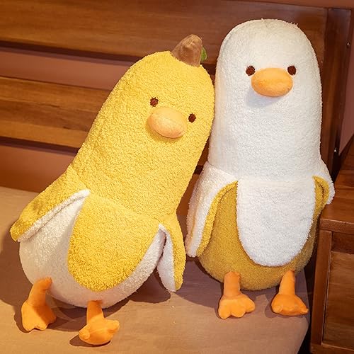 Miniatura 5 de hitoshe Juguete de peluche de pato de plátano, muñeca de animales de peluche de pato de plátano, bonita almohada de felpa para abrazar, regalo para