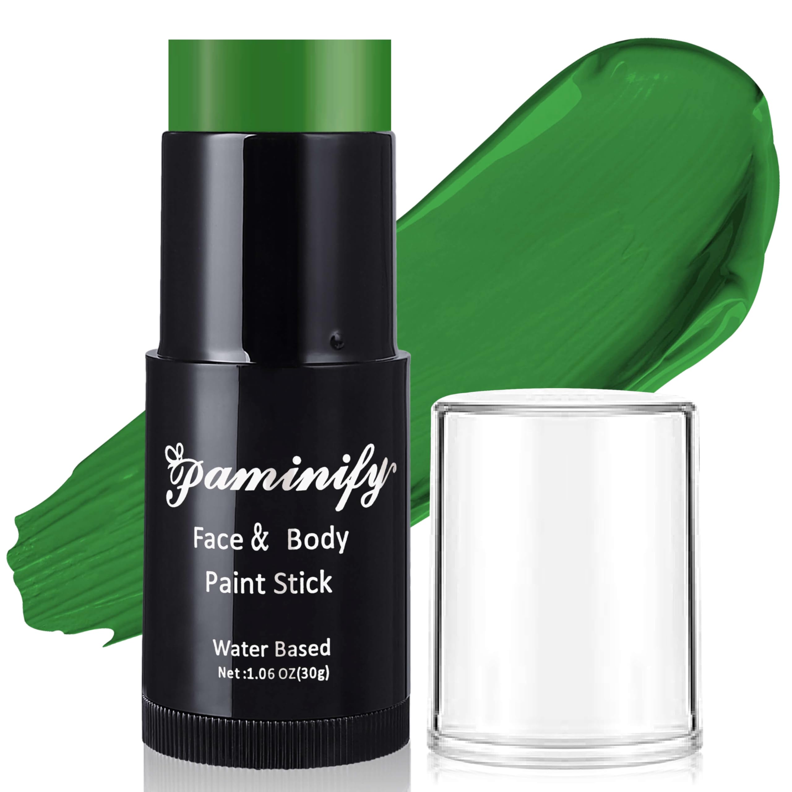 Witch Green Face Paint Stick,St Patricks Day Dark Green Body Paint Stick,Washable Face Painting for Elphaba Monster Cosplay,Professional SFX Makeup for Halloween Costume,1.06 OZ