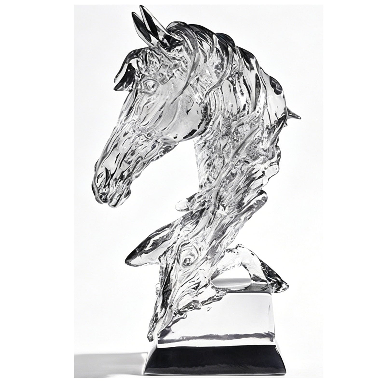 Horses Head Table Sculpture Retro Resin Home Decor Statue for Bedroom