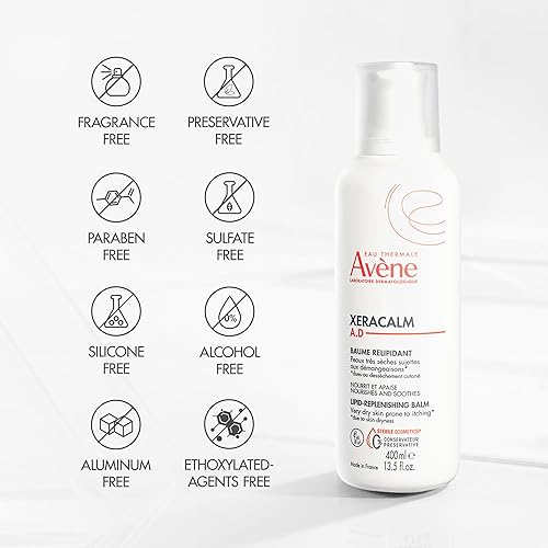 Vista 6 de Eau Thermale Avène XeraCalm A.D Bálsamo de reposición de lípidos, dermatitis atópica, propensa a eczema, sin conservantes, sin fragancia