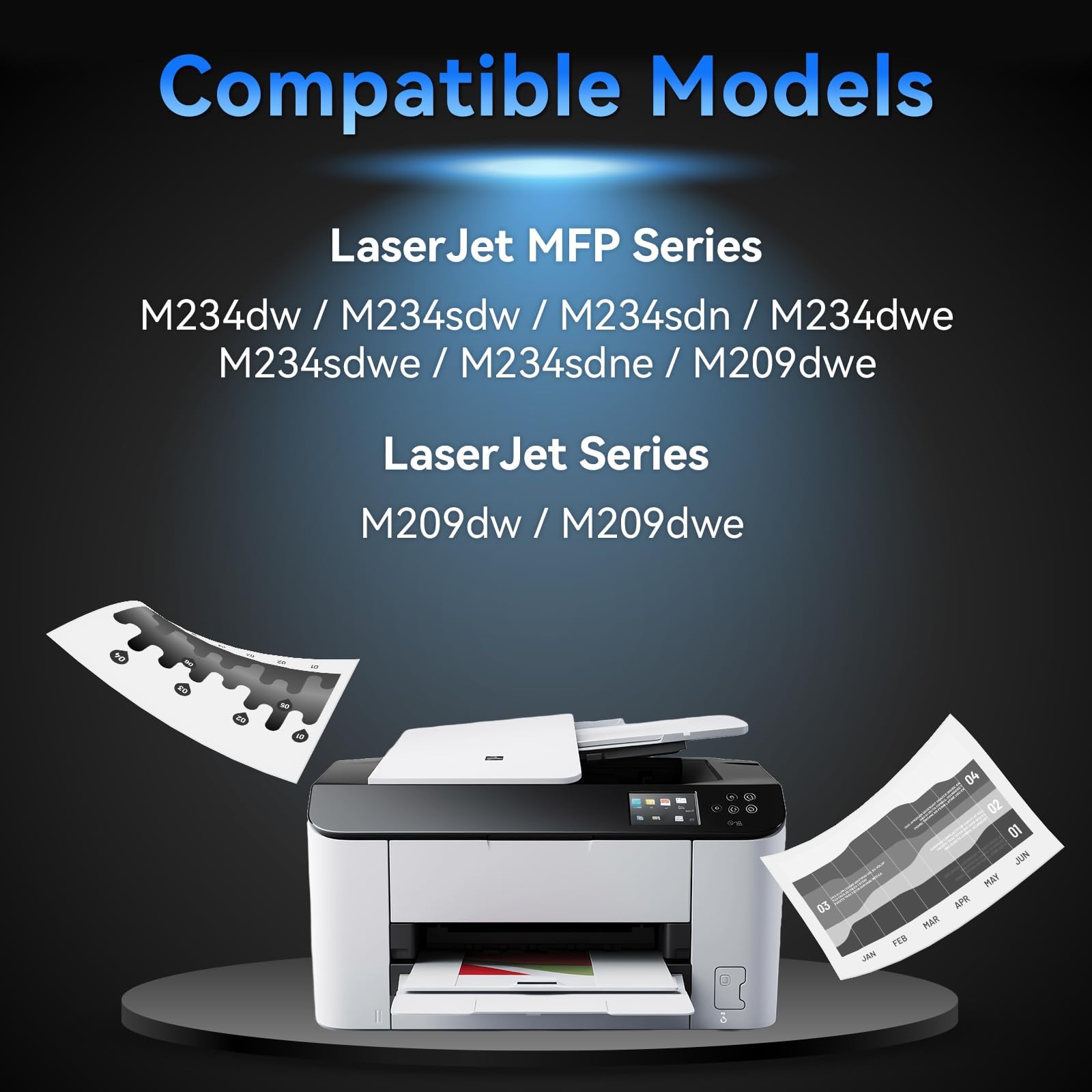 myCartridge SUPCOLOR 135A Toner W1350A Compatibile per HP Laserjet MFP M234dwe M234sdwe M234sdne M209dwe per HP 135A W1350A Toner (senza chip, 1 nero)