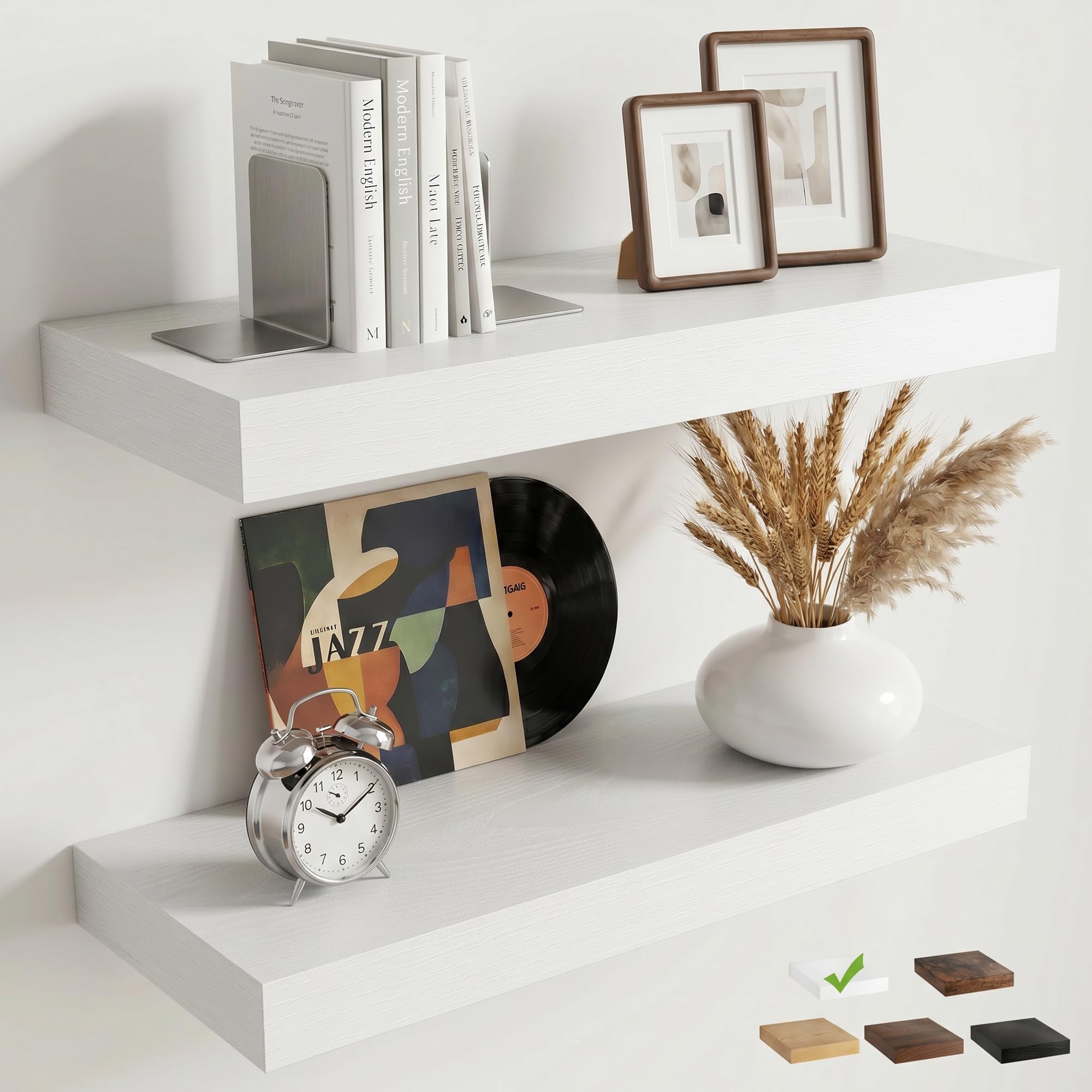 20-Inch Floating Wall Shelves, Set of 2