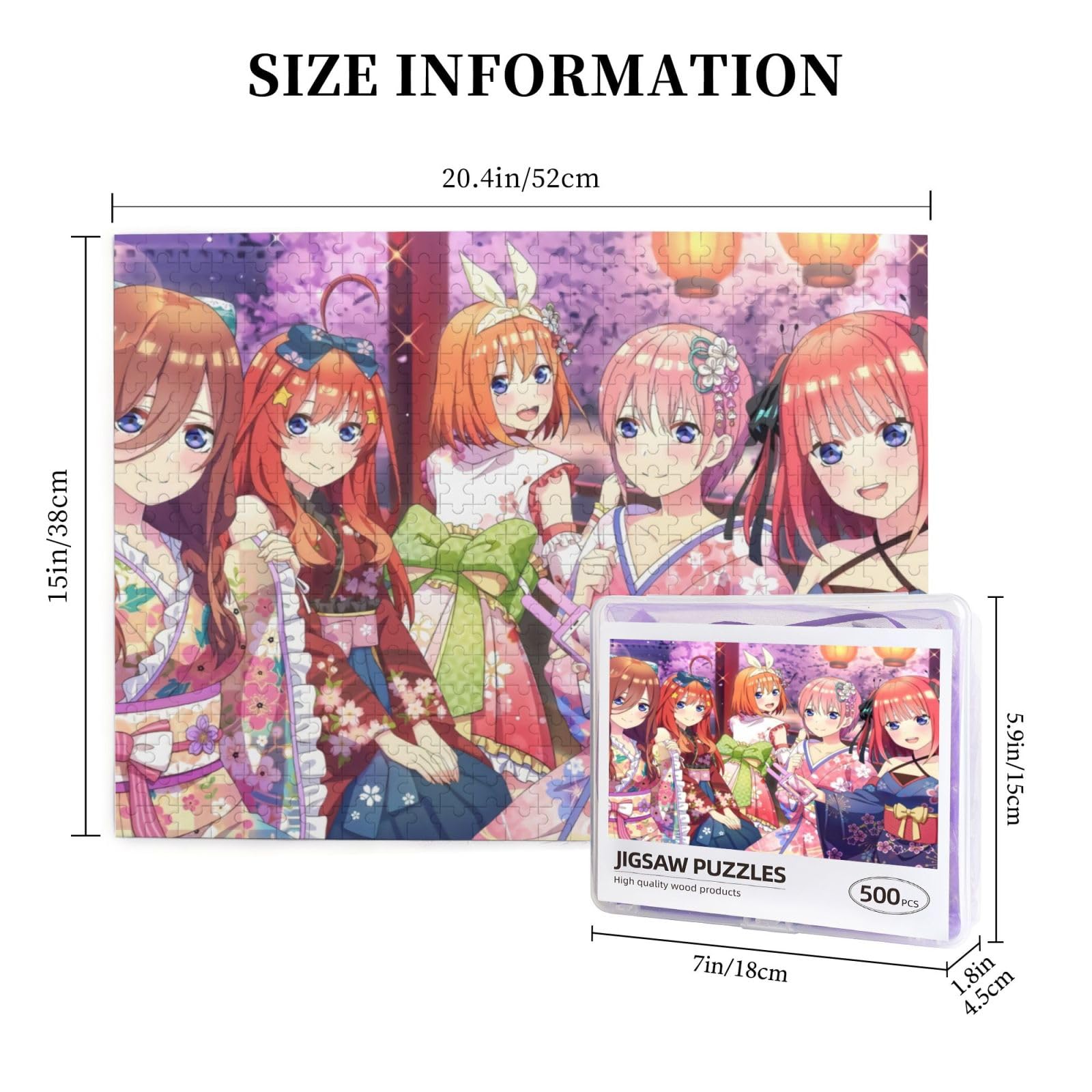 Amazon.co.jp: パズル 500ピース 五等分の花嫁 中野一花 二乃 三玖