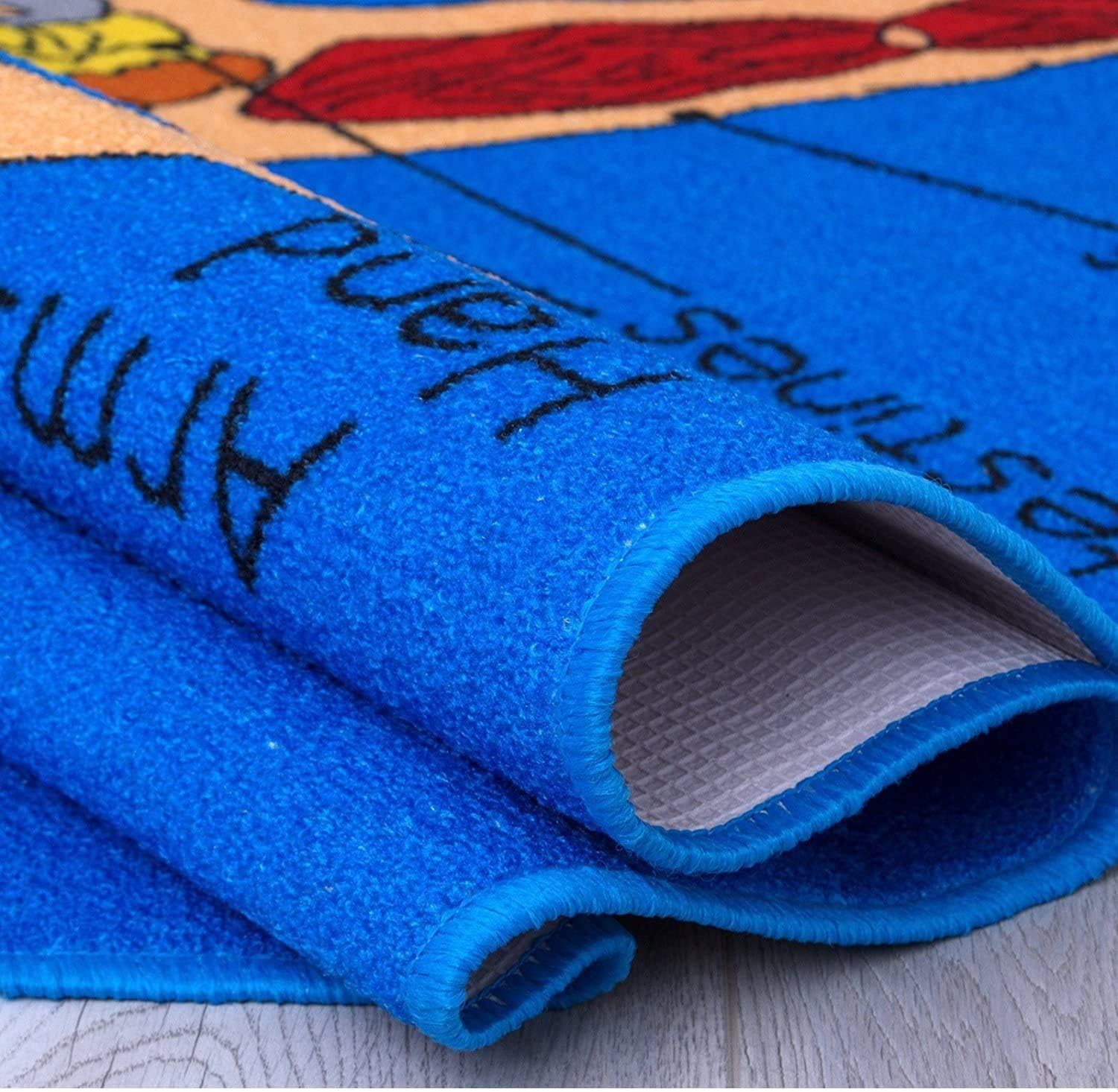 Champion Rugs Kids/Baby Room/Daycare/Classroom/Playroom Area Rug. Body Parts. Science. Organs. Anatomy. Fun. Educational. Non-Slip Back. Blue Carpet (5 Feet X 7 Feet)