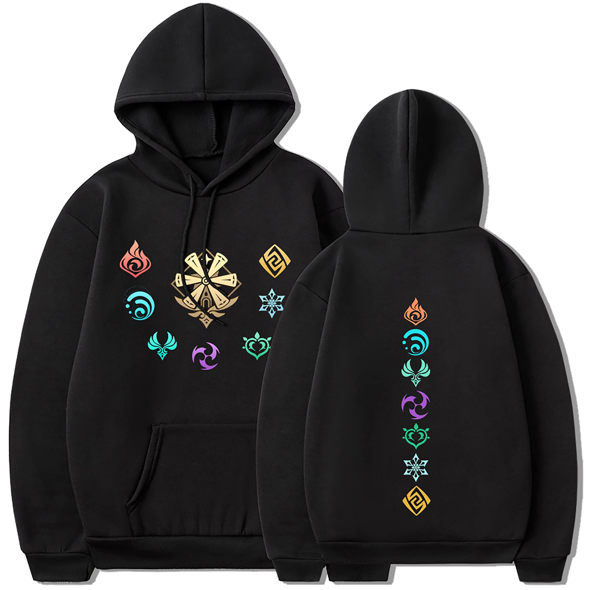 Zhanhao Genshin Impact Hoodie Game Cosplay Pullover Sweatshirt for Men and Women Anime Harajuku Sweatshirt