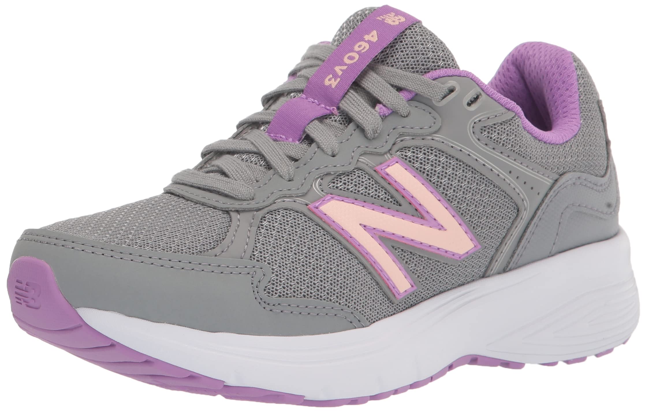 New Balance Women's 460 V3 Running Shoe, Grey/Oyster Pink, 8.5 Wide