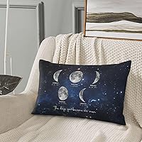 Vista 6 de Custom The Day You Became Our Mom Pillow Cover, Personalized Family Birth Moon Phase Pillowcases with Name Birthdate Gift for Mom Dad Father's Day