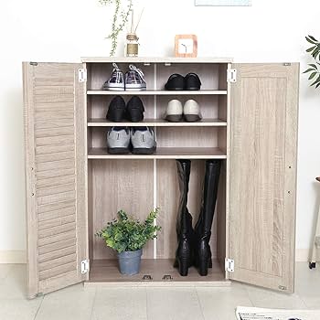 Amazon｜不二貿易 下駄箱 シューズボックス 4段 幅60×奥行34.5