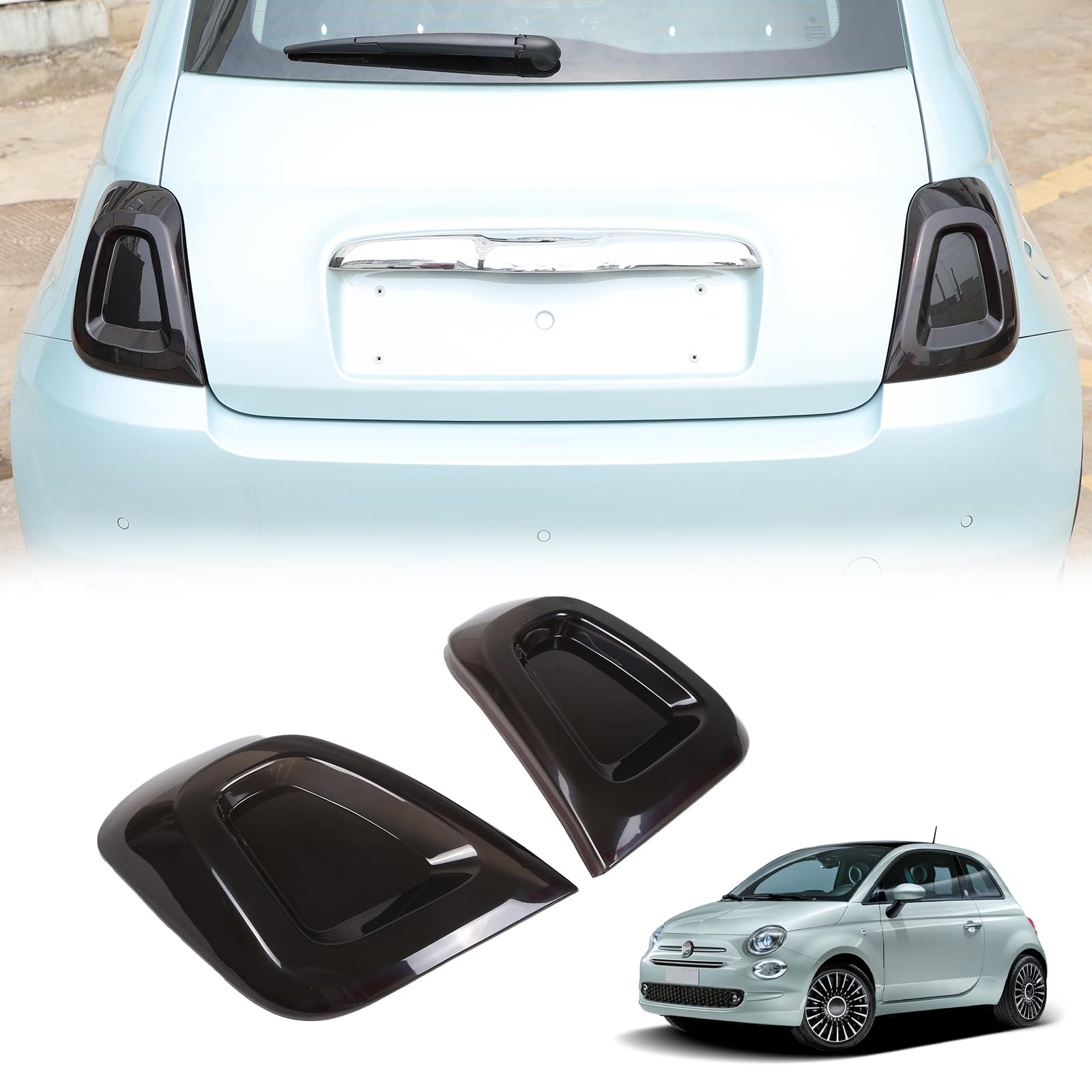 Amazon.com: Tumukiw Tail Light Cover Compatible with Fiat 500 2016 