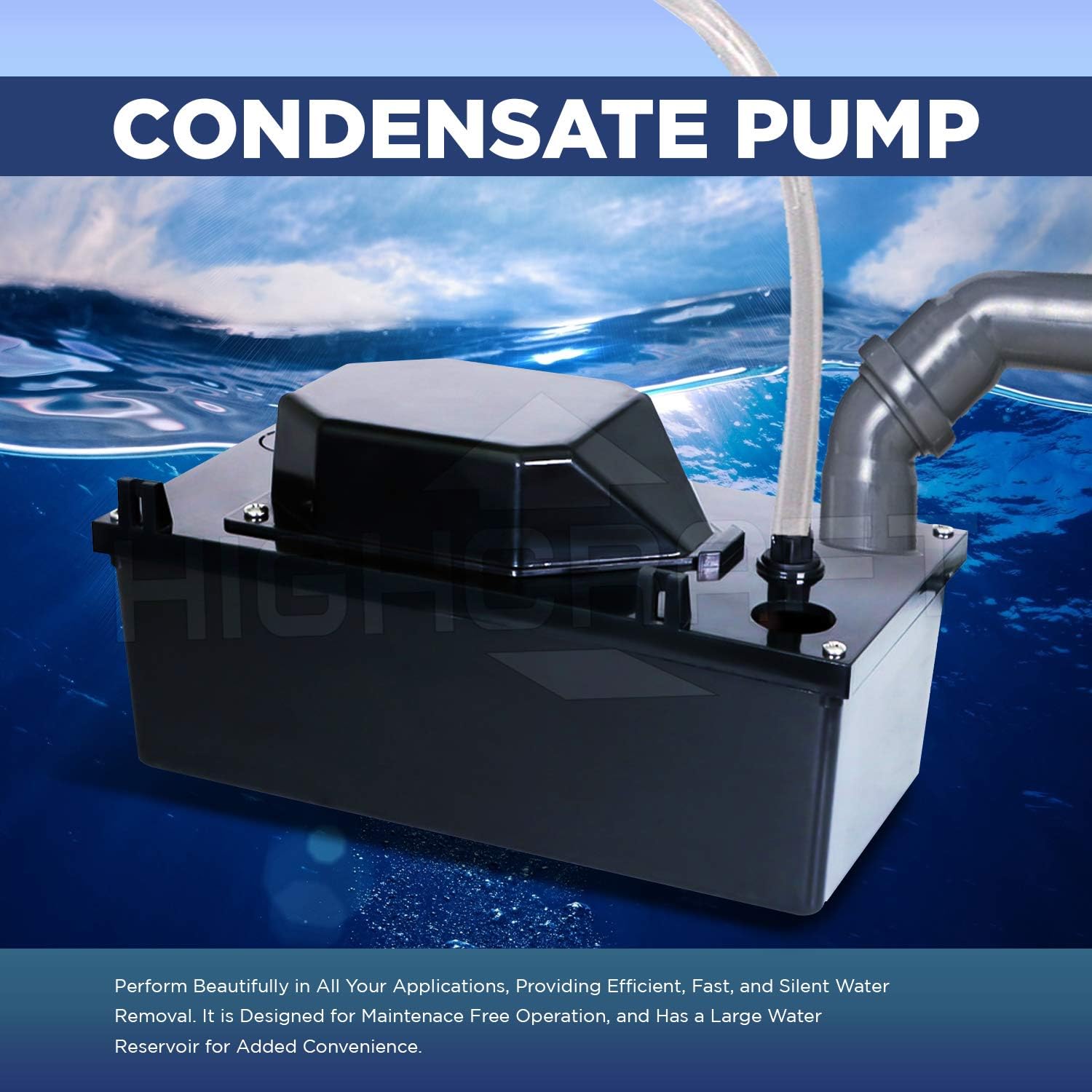 Supply Giant DQIQ18 Automatic Condensate Removal Pump; 1/8 HP; 85 Gallon per Hour