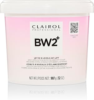Clairol Professional BW2+ Extra Strength Powder Lightener: Up to 9 Levels Lift, On-Off Scalp, Dedusted Vegan Formula