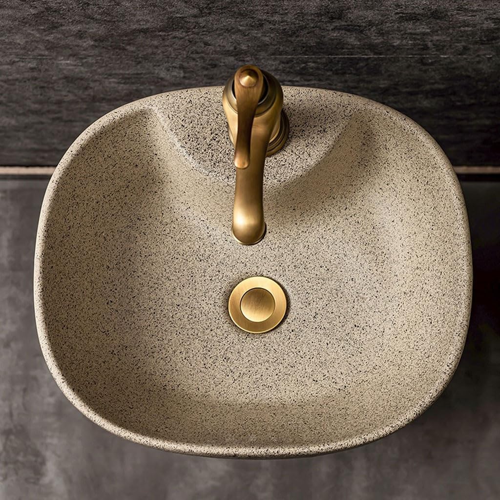 Bathroom Countertop Vessel Sink Garden Pool Pedestal Basin Outdoor Wash Balcony Floor-standing Bathroom Integrated Pedestal Sink Vanity