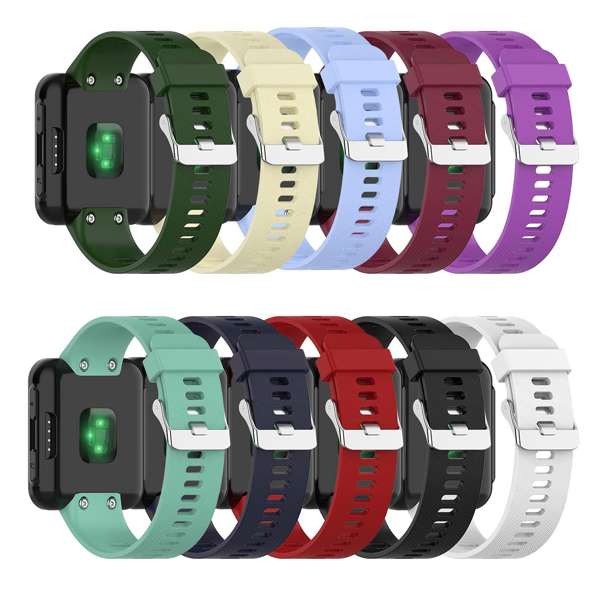 Lemspum Forerunner 35 Accessories Straps,Replacement Silicone Sport Wrist Bands Watchstraps with Tool Kits for Garmin Forerunner 30,35 GPS Running Watch,Waterproof-image-38