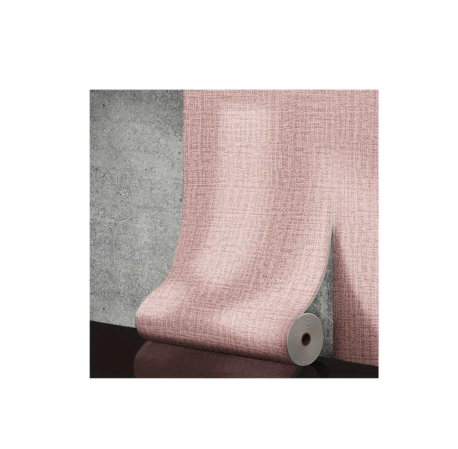 Papier peint adhésif uni lin 3D pour rénovation de meuble et chambre