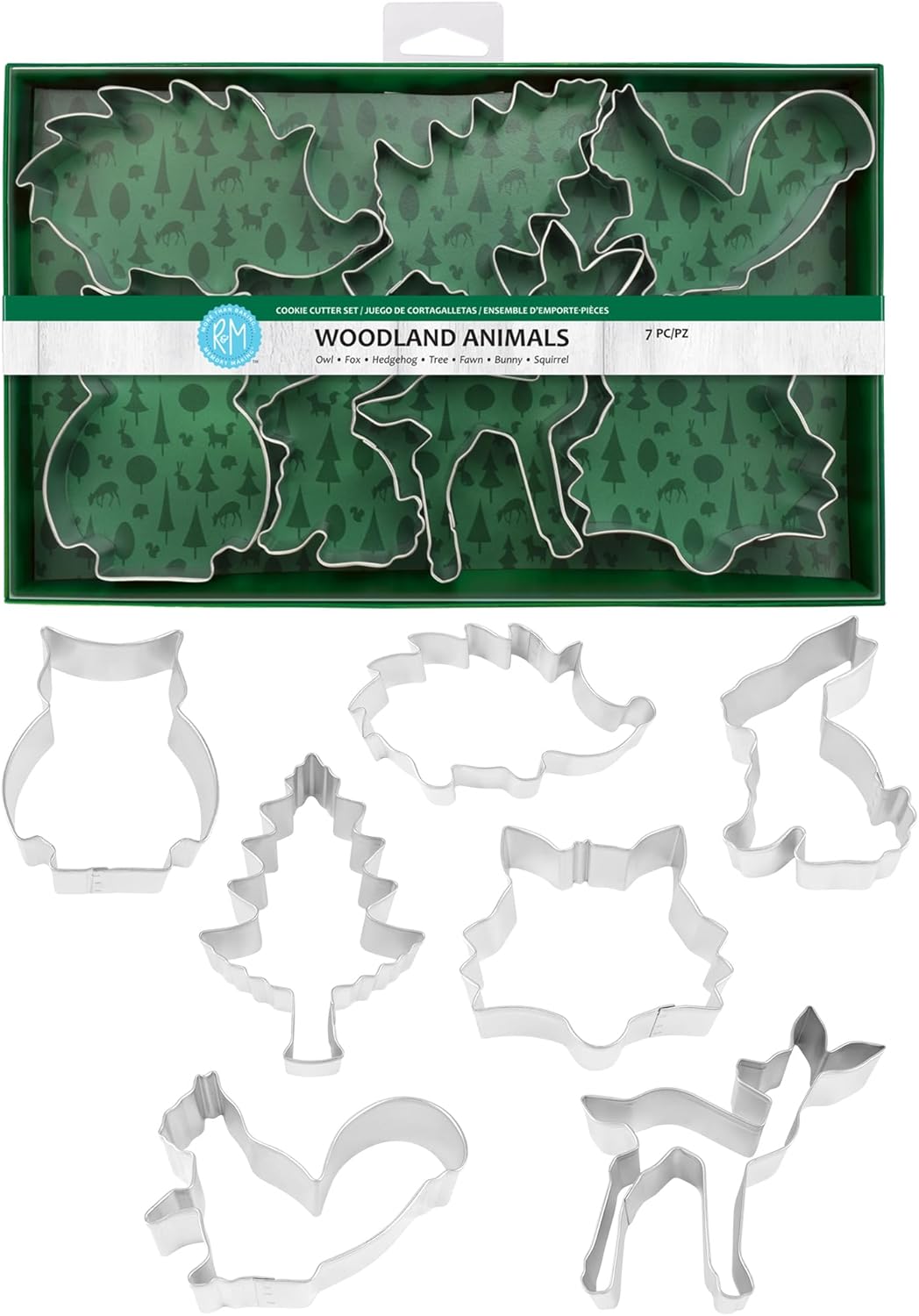 R&M International Woodland Animal Cookie Cutter Set, Silver - Image 2