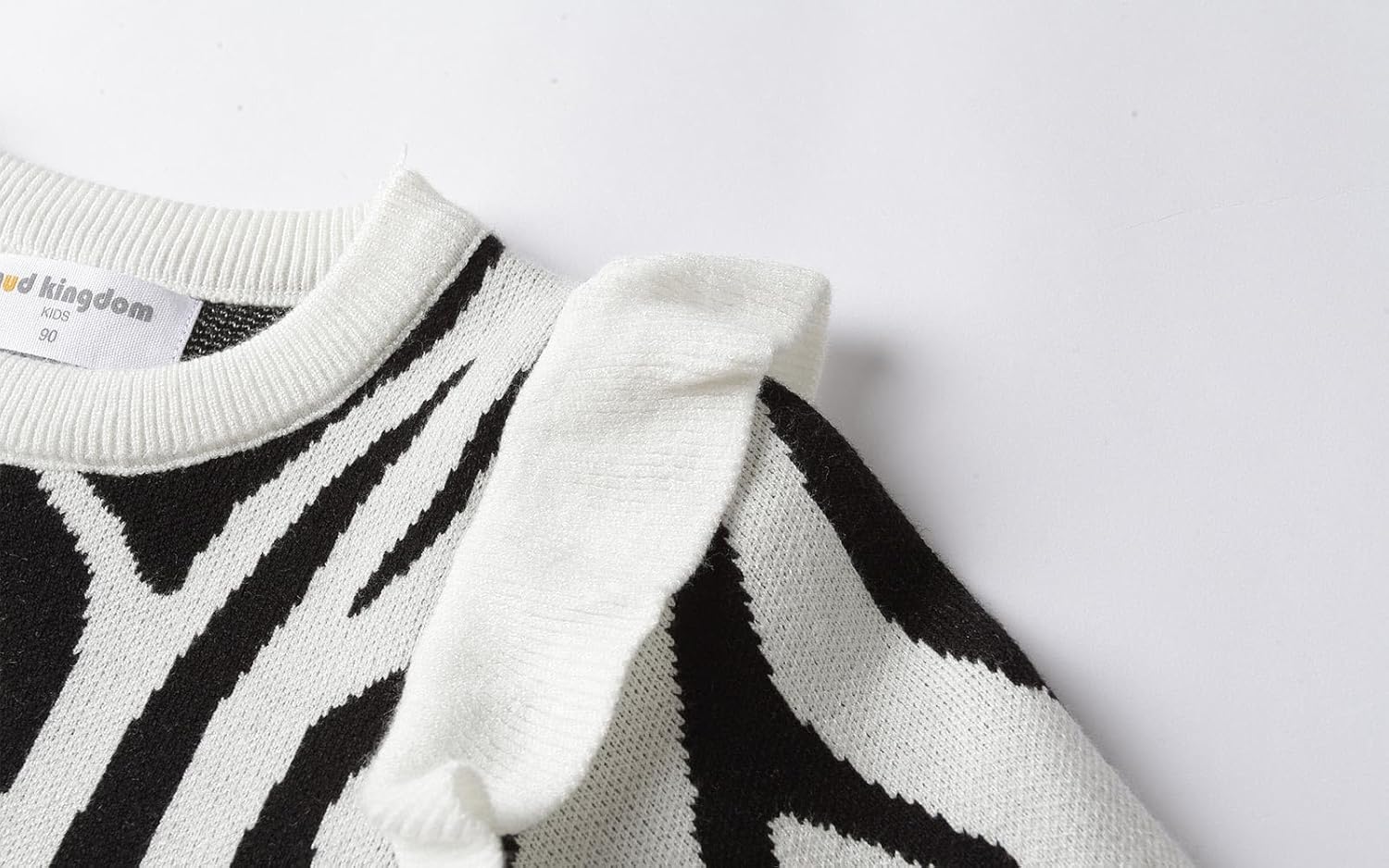 Mud Kingdom Girls Sweater Dress Knit Long Sleeve Ruffle Dress - Image 4