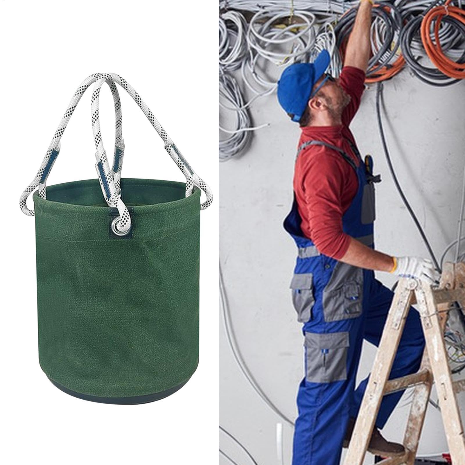 Wiaderko Elektryka Wiaderko Z Płótna Uniwersalna Sakwa | Przenośna Stacja Pracy z Kieszeniami do Przechowywania Sprzętu