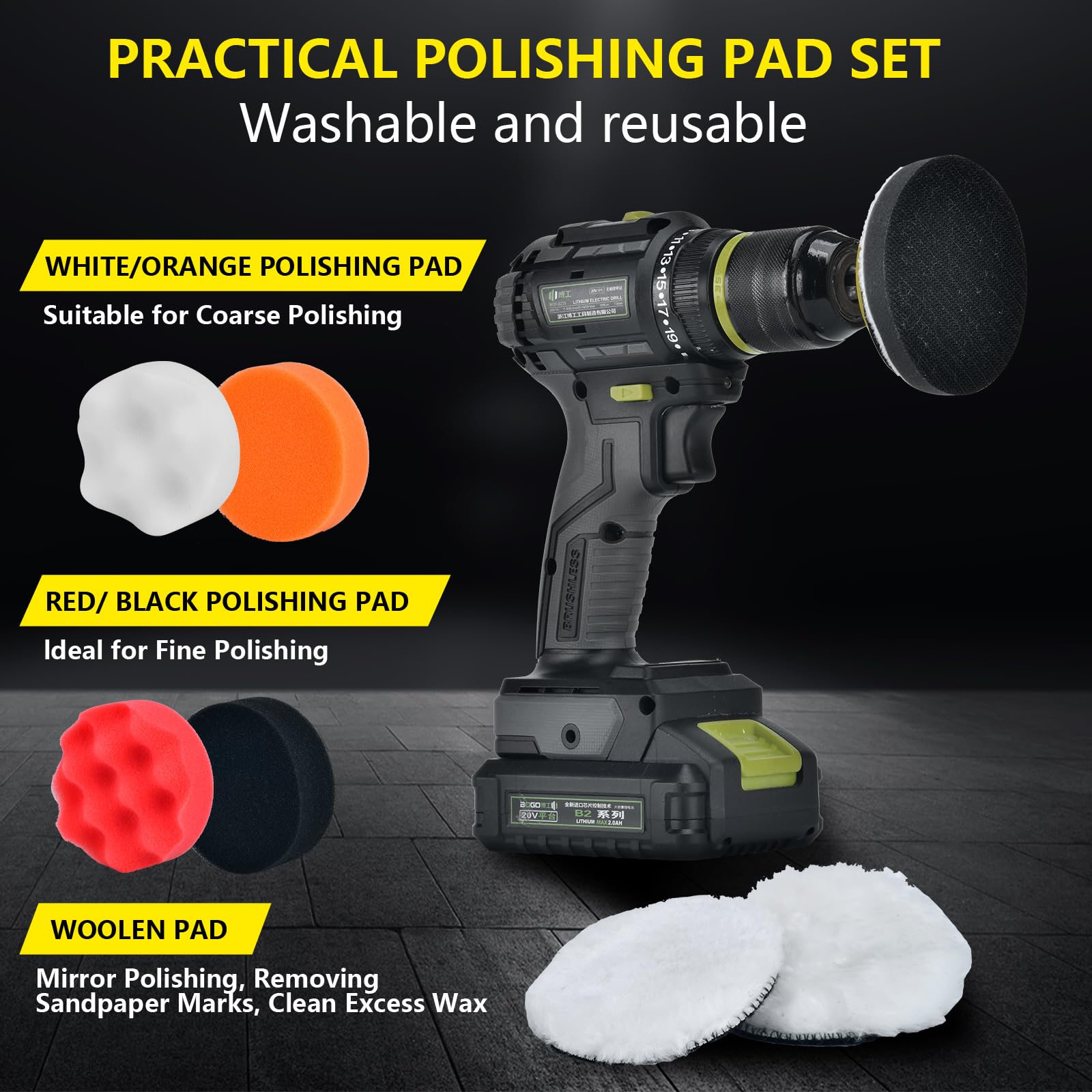 DELUN 138 PCS Sanding Kit - Headlight Restoration & Metal Polishing -3