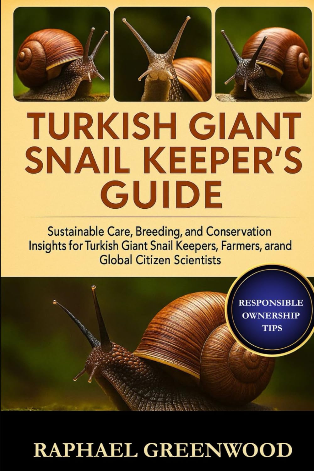 TURKISH GIANT SNAIL KEEPER'S GUIDE: Sustainable Care, Breeding, and Conservation Insights for Turkish Giant Snail Keepers, Farmers, Educators, and Global Citizen Scientists