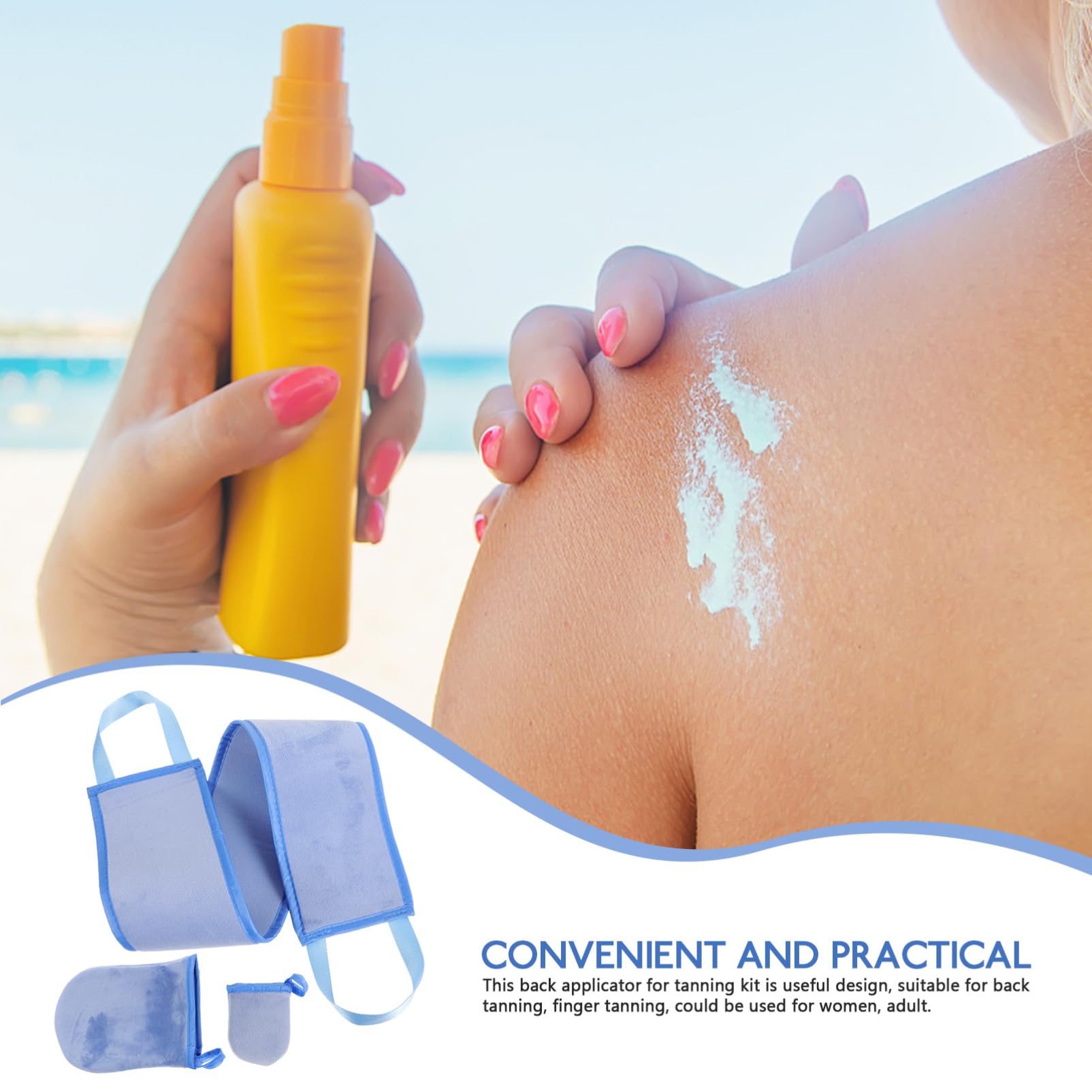 HONMEET Self Tanning Glove Tan Back Applicator Tanning Lotion Mitten Applicator