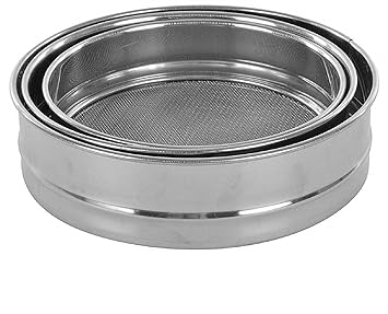 DIKANSHA Atta Chalni Sieve Sifting Strainer Cake Sugar Baking Kitchen Tools Flatware Sets Sifters for Baking & Powdered Sugar