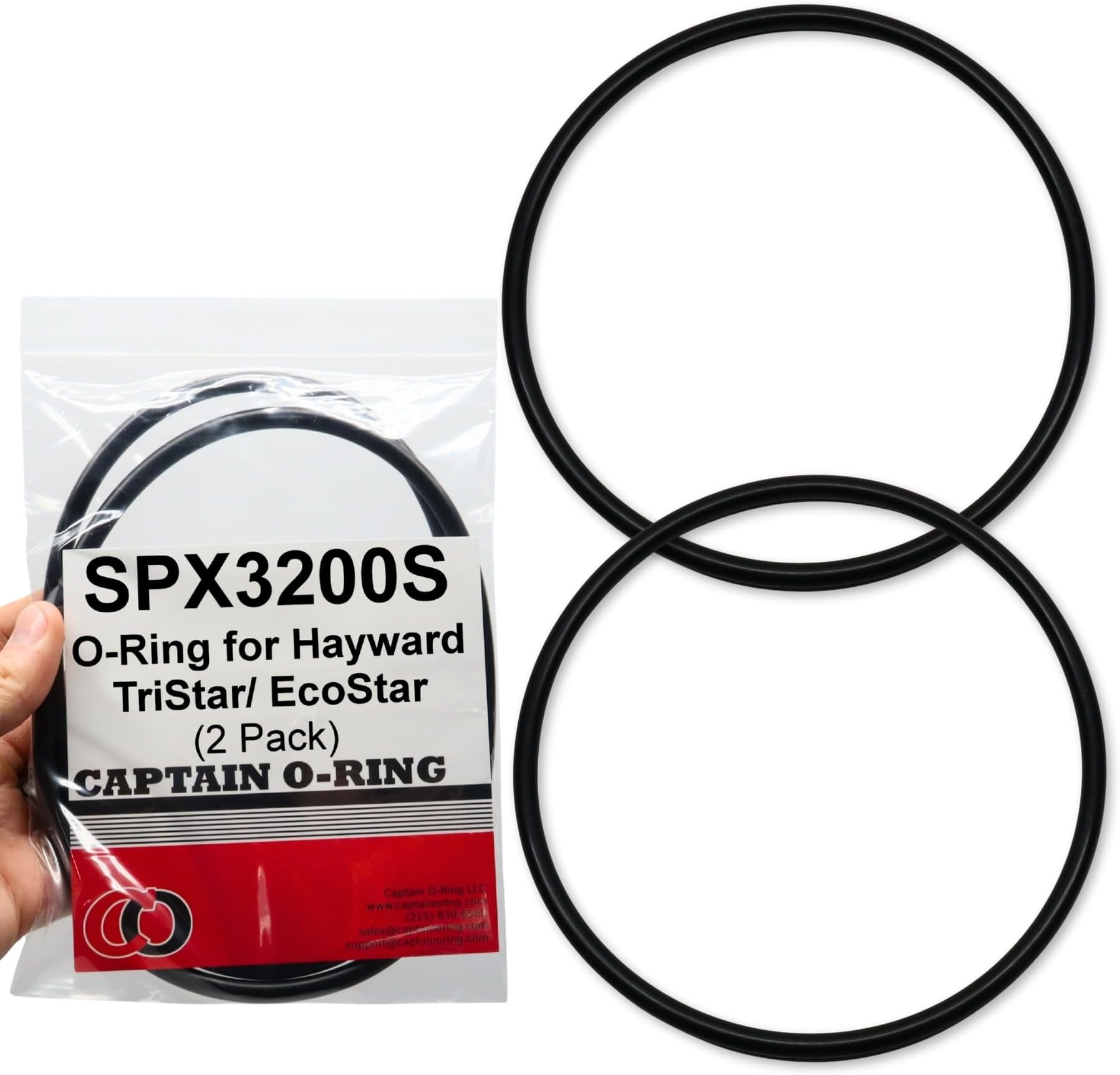 Captain O-Ring – Replacement SPX3200S Strainer Cover O-Ring for Hayward Tristar EcoStar Pool Pump (2 Pack)