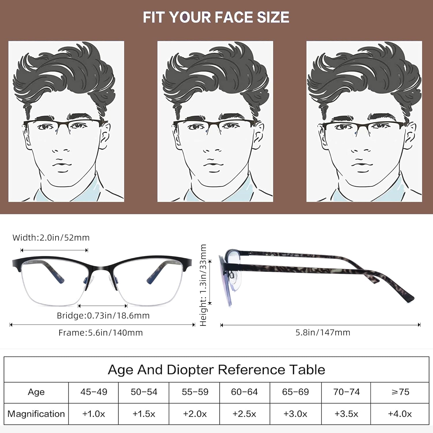 HIYANJN progressive reading glasses for women men No Line Blue Light Multifocal Readers Metal Computer Eyeglasses 3pk - Image 5