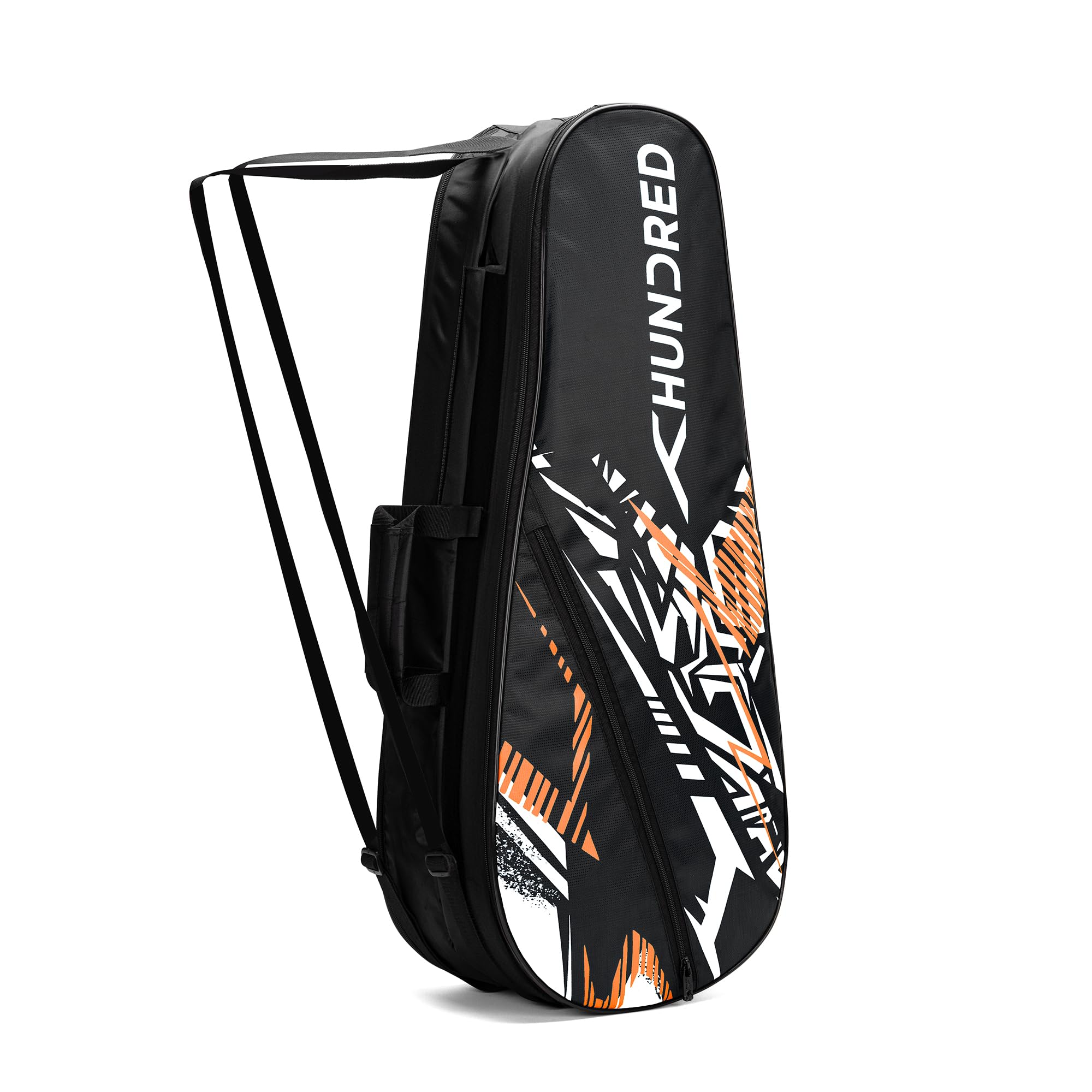 Hundred Metro Pack Badminton Kit Bag (Black/Orange) Polyester