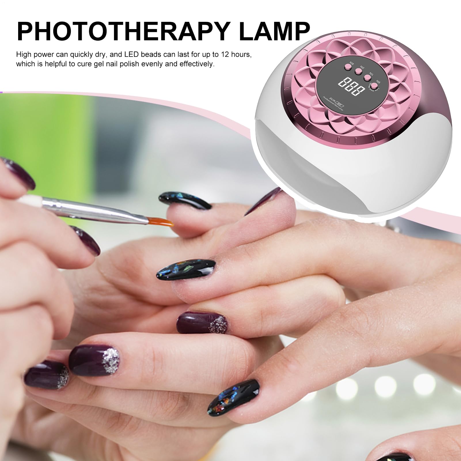Lámpara UV LED Para Uñas Luz de Gel Portátil