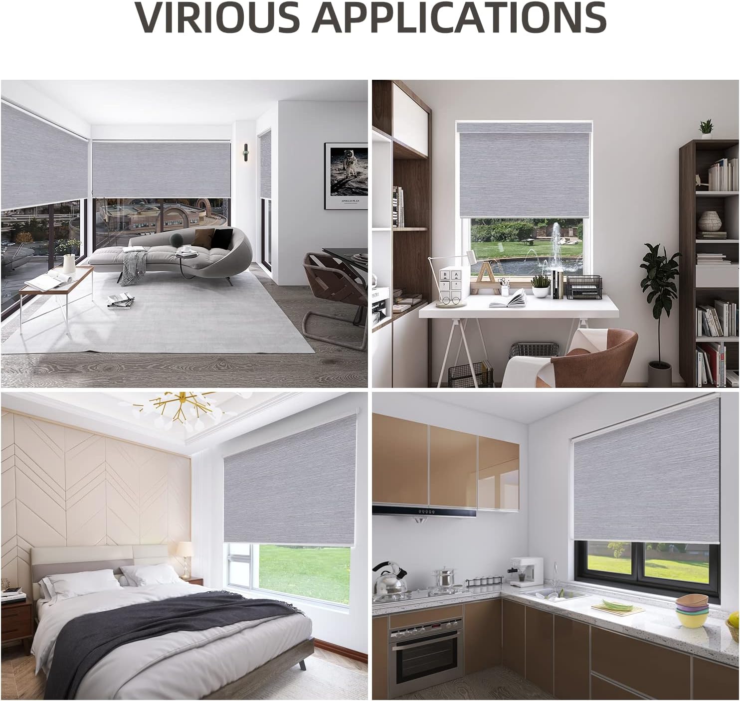 Buy Weffort Motorized Window Shade Work with HomeKit, 100 Blackout