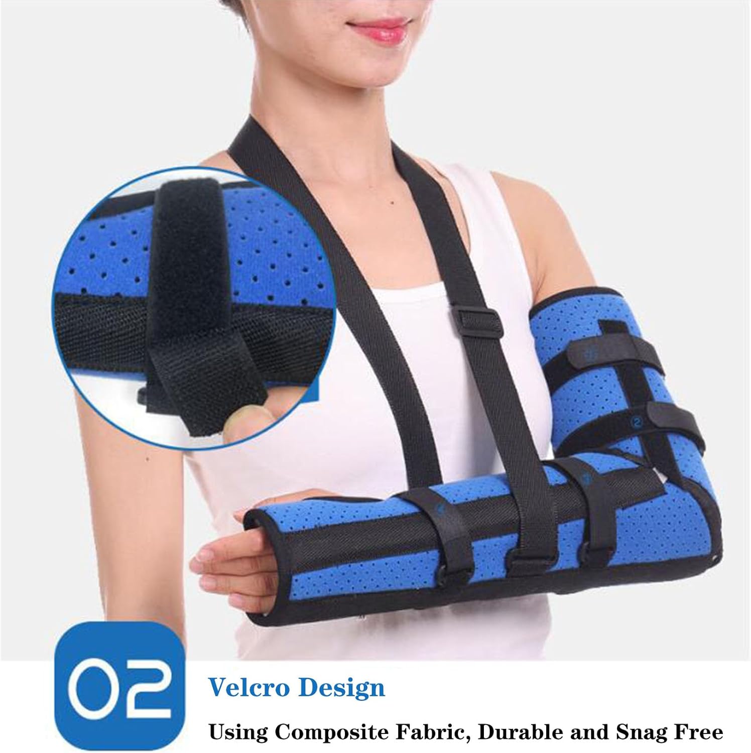 Arm Sling for Shoulder Injury Rotator Arm Sling Adjustable Padded Elbow Dislocation and Sprain Brace, Shoulder Immobilizer Sling for Men&Women Arm Support Straps,M-Small