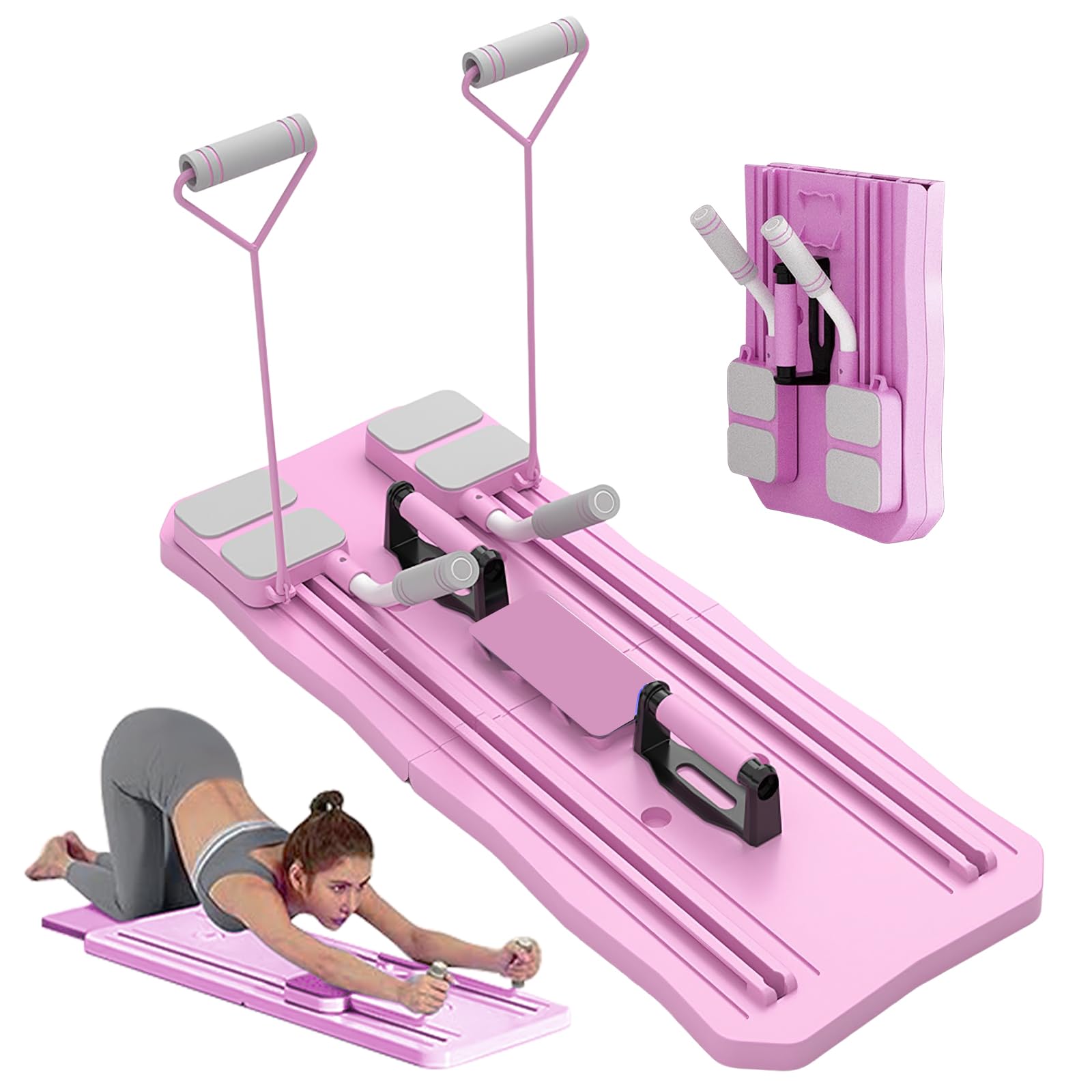 93*37cm 2 en1 Pilates Reformer, Machine Pilate, Planche Pilate, Machine Pilate Maison, EntraîNeur D’EntraîNement Complet du Corps, pour L’EntraîNement du Tronc Et des Abdominaux