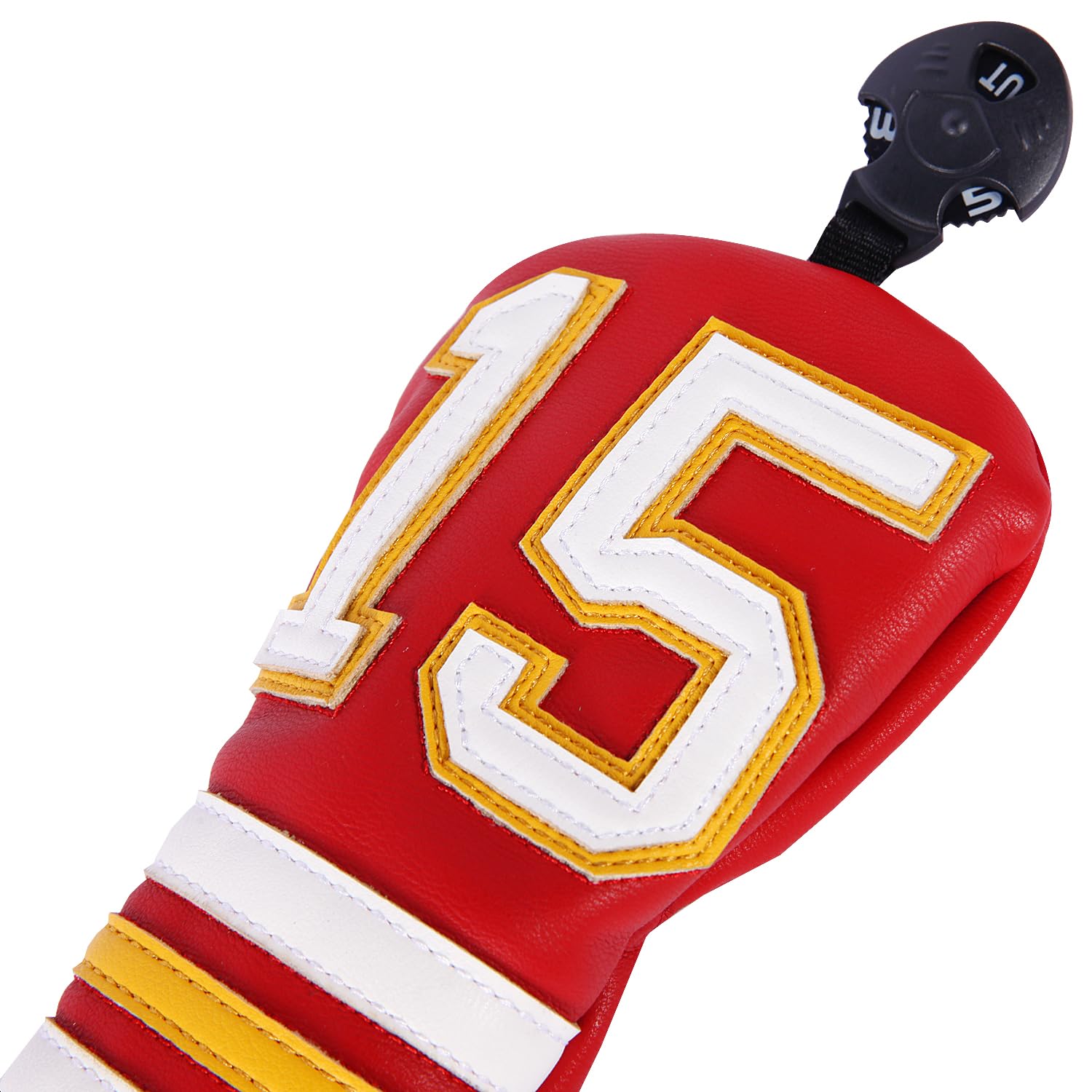 SHABIER Red Golf Head Cover with NO.15 Design for Hybird Club, For Hybrid - Image 3