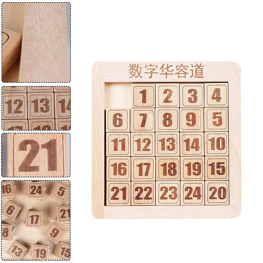 Amazon | Generic 5 X 5 24桁クロツキー木製パズル 大人向け数字